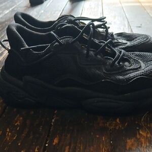 Adidas Black Sneakers with Platform Sole